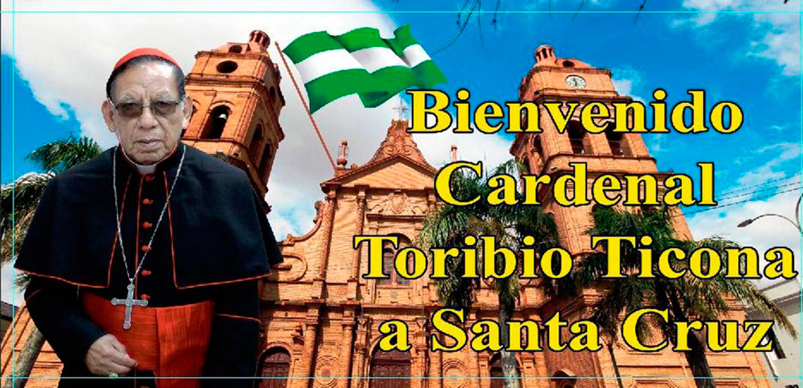 Su eminencia, el Cardenal Toribio Ticona visita a Santa Cruz.