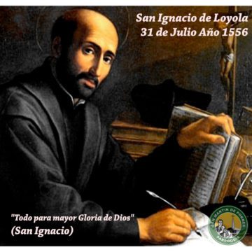 San Ignacio de Loyola, fundador de la Compañía de Jesús, están de fiesta.